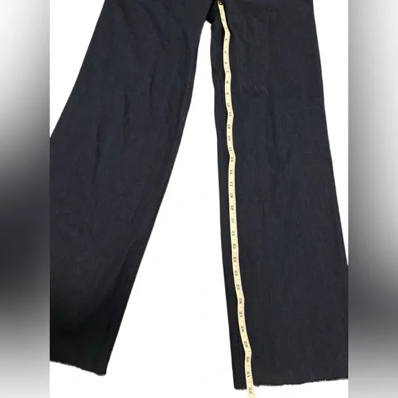 Frank & Eileen Italian East Galway Wide Leg Raw Hem Jeans Dark Wash Size 30 - Picture 7 of 10